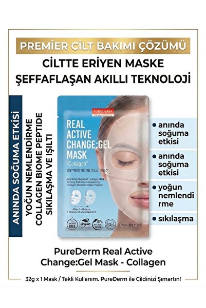 Rituel De Beaute Şeffaflaşan Kore Kolajen Kompleksi Eriyen Maske Real Actıve ...