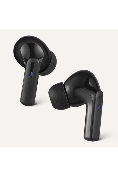 Amazon basics Căști True Wireless, Bluetooth 5.4, IPX4, rezistente la apă, intraauriculare cu microfon, autonomie de 28 de ore, carcasă de încărcare, negru