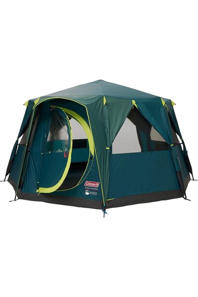 Coleman Tent Octagon, 6 Man Festival Dome Tent, 6 Person Family Camping Tent ...