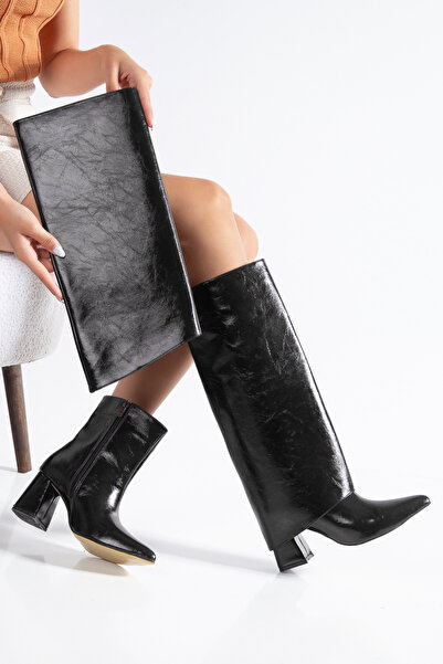 ZEVA COLLECTION ZEVA Lorenza Γυναικείες μπότες πάνω από το γόνατο με μυτερή μ...