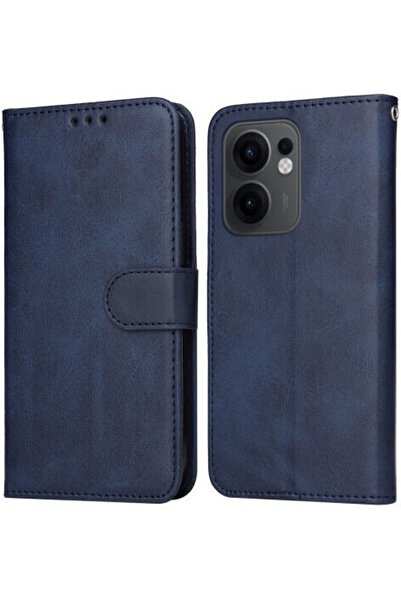 OEM Θήκη-Βάση Συνθετικό Δέρμα Μπλε (Oppo Reno13 F 5G)