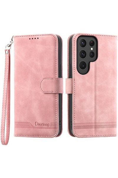 OEM Dierfeng Df-03 Θήκη-Πορτοφόλι Ροζ (Galaxy S25 Ultra)