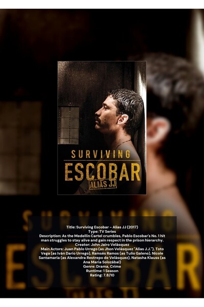 OEM Poster Infografic Supravietuind lui Escobar - Alias JJ, Seriale Crime, Ca...