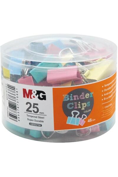 M&G Clips colorat 25mm, 48 bucati/cutie