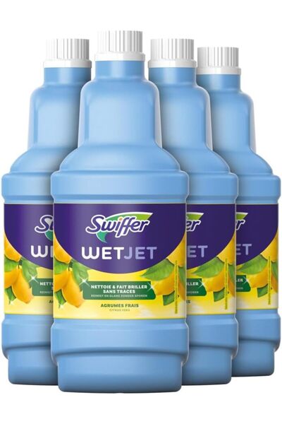 Swiffer Διάλυμα Καθαρισμού Wetjet για Συσκευή Ψεκασμού Σκούπας, Συσκευασία 4 ...