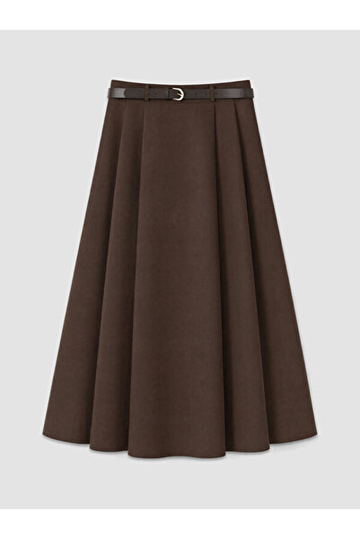 LC Waikiki Sparkling Choices Flared Skirt with Belt by Shining Store