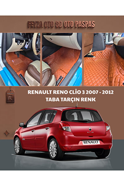 FEYZA OTO RENAULT RENO CLİO 3 SERİSİ 2007 - 2012 ARASI 8D PREMİUM KAYMAZ TABA...