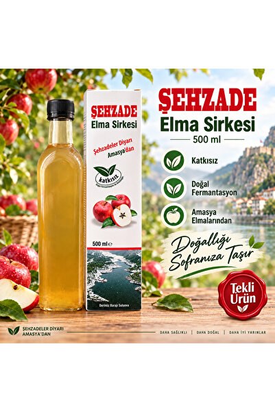 Doğal Fermantasyon Katkısız Elma Sirkesi 500 ml – Amasya Elmalarından