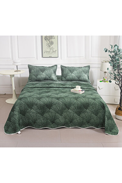 CHIRASO Set Cuvertura Pat Matlasata Reversibila, 2 Fete, 3 Piese, 220x240 cm,...