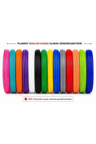 Teknoartshop 3D Kalem Filamenti 5 Renk 100 Metre 1.75 mm.