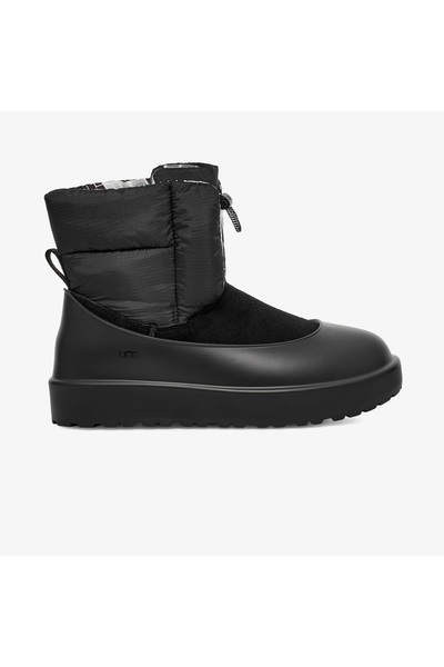 UGG Kadın Deri Logolu Düz Tabanlı Günlük Kullanım Siyah Bot & Bootie