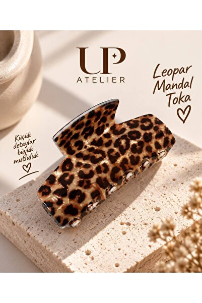 Up Atelier Leopard Patterned Buckle 8.5cm
