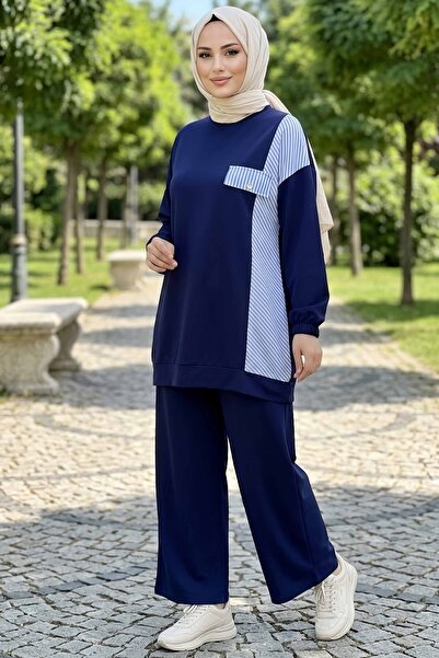 TOFİSA Garnili Oysh Modal Takım Lacivert - 28921-LACIVERT