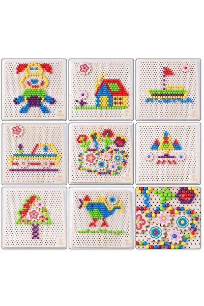 Scribant Joc Mozaic cu pioneze, pixel, creativ, din lemn, f