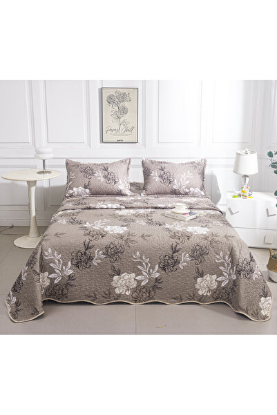 CHIRASO Set Cuvertura Pat Matlasata Reversibila, 2 Fete, 3 Piese, 220x240 cm,...