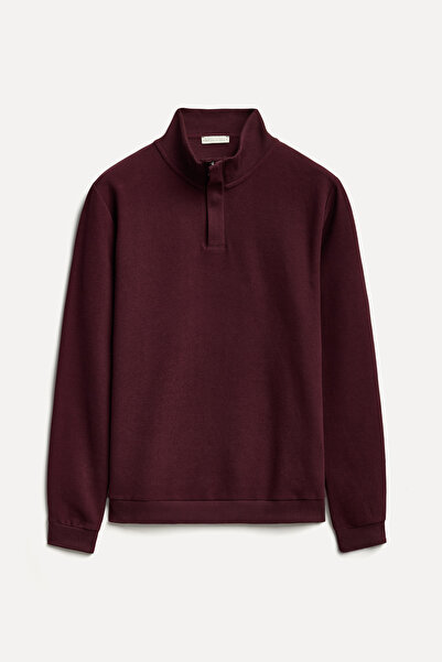 Mudo Men's Plum High-Neck Sweatshirt