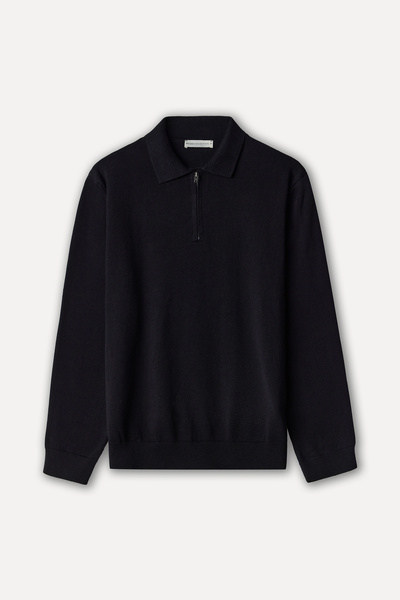 Mudo Men's Black Polo Neck Sweater