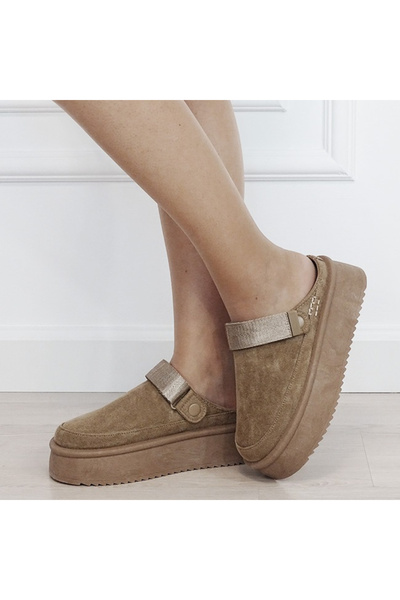 SOFILINE Παντόφλες τύπου clog σε χρώμα kaki με ρυθμιζόμενο λουράκι RU-17. M6