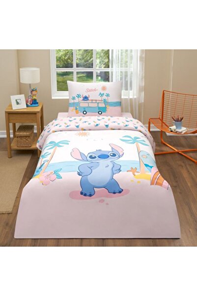 Özdilek Disney Duvet Cover Set Ranforce Single Pembee Stıtch Tropic