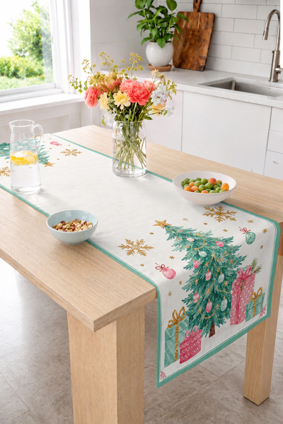 Realhomes Christmas Pine Tree, Gift Package and Snowflake Patterned Digital P...