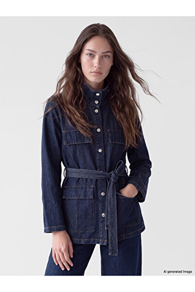 LC Waikiki Timeless Clothing & Timeless Choices Stand Collar Women's Jean Jacket