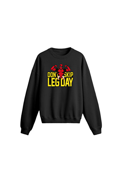 genosha Leg Day Printed Oversize Sweatshirt