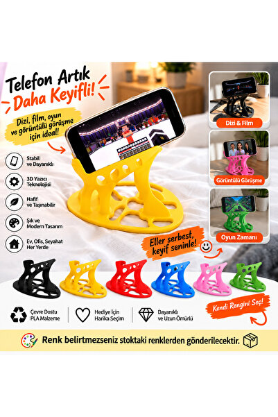Yatay Telefon Tutucu | Masaüstü & Yatak Kenarı Standı
