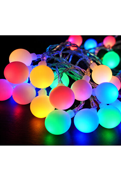 Generic Brand Instalație Luminoasă cu Globuri LED, 2 m, Multicoloră, Ghirland...