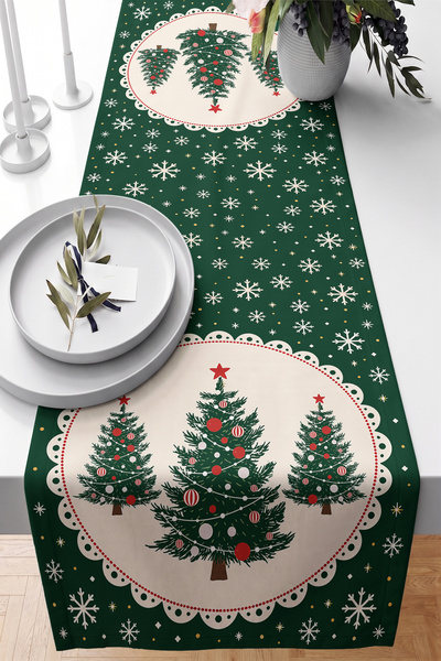 Realhomes Christmas Tree and Snowflake Patterned Christmas Themed Digital Pri...