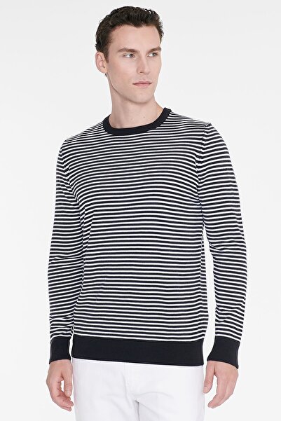 AC&Co / Altınyıldız Classics Men's Navy Blue-White Warm Standard Fit Regular ...