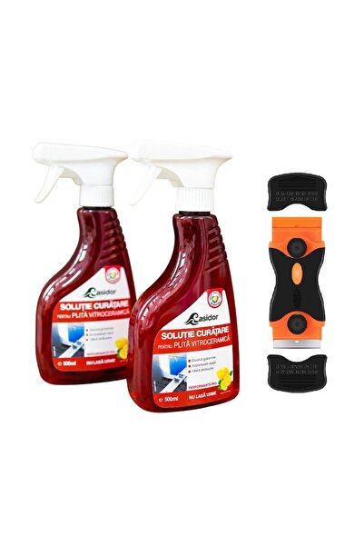 Casidor Σετ Καθαρισμού Κεραμικής Εστίας 2x500 ml + Ξύστρα και 20 Λεπίδες