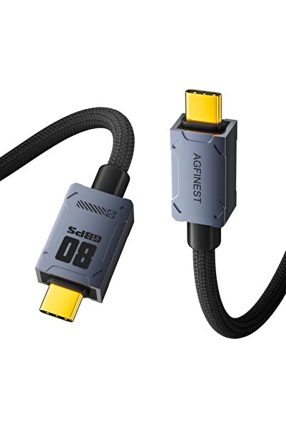 THUNDERBOLT Cablu USB4 5 AGFINEST, 80Gbps, 240W, 8K@60Hz, 1.2m, Negru