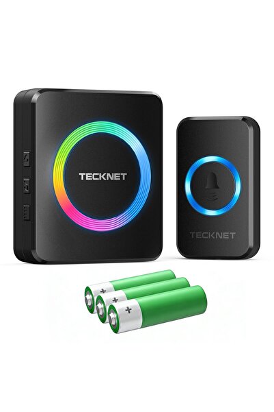 TECKNET ασύρματο κουδούνι πόρτας, αδιάβροχο IP66, εμβέλεια 400μ, 60 μελωδίες,...