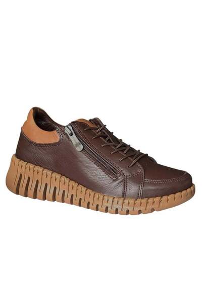Mammamia D26Ka-765-B Brown Women's Comfort Leather Shoes