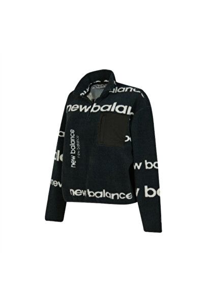 New Balance Nb Lifestyle Women Half Zip WNC3623-BK Siyah Sweatshirt