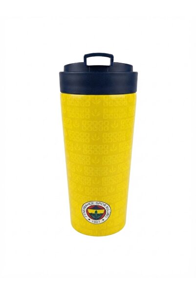 Fenerbahçe Çelik Termos Mug Flip Kapak 380 ml Sarı