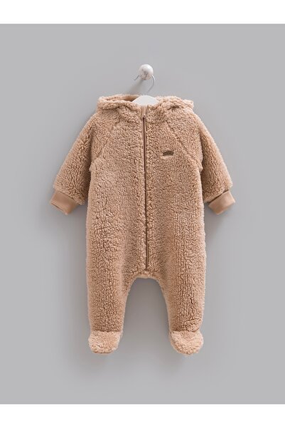 Caramell %100 Pamuk Kız Bebek Tulumu Welsoft Peluş Kışlık Tulum (1-3 ,3-6 Ayl...