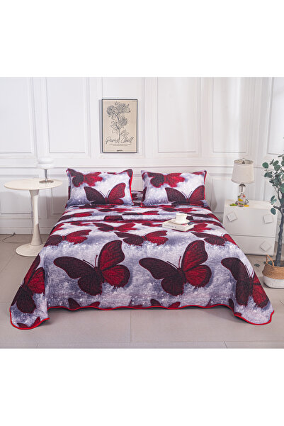 CHIRASO Reversible Quilted Bedspread Set, 3 Pcs, 220x240 cm, 2 Pillowcases 52...