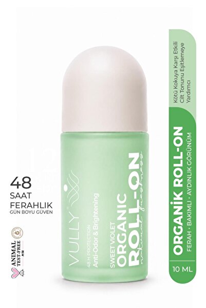 VULLY Sweet Violet Organik Beyazlatıcı Roll-On 50 ml – 48 Saat Koruma, Leke B...