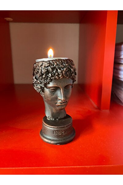 Wotrart 2 Adet Dekoratif Antık Heykel Biblo Polyester Mumluk Ölçü: 8cm