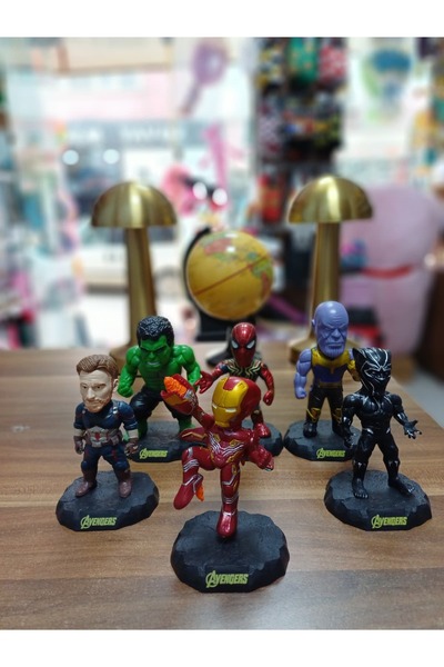 BlcBoutique Marvel Avengers 6'lı Figür Seti Dekoratif Oyuncak