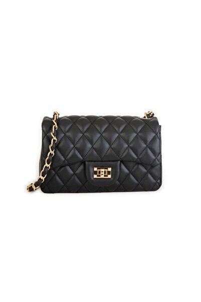 Nas Bag Kadın Çapraz Çanta (21x14 cm ebatlarındadır) Kapitone Zincir Detaylı ...