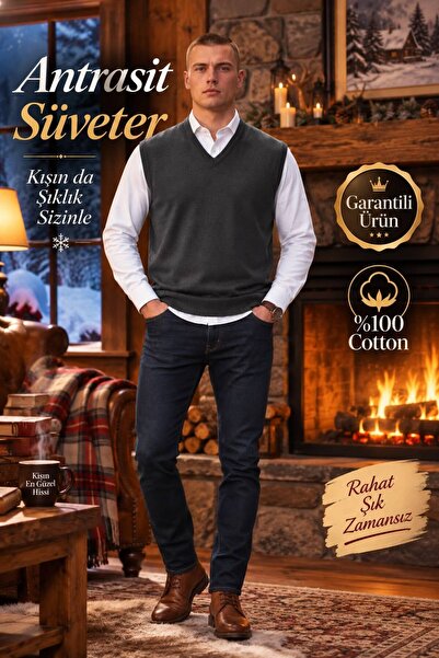 Aycan Fourmen Comfortable Fit Sweater over Shirt