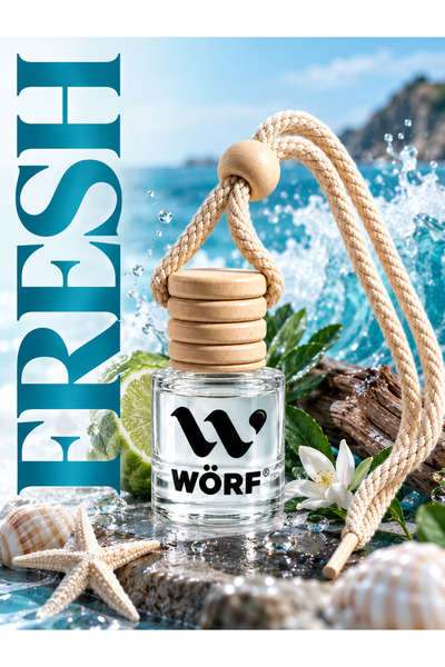 WÖRF Fresh 8 ml Ayna Kokusu – Ahşap Kapaklı Araç Parfümü