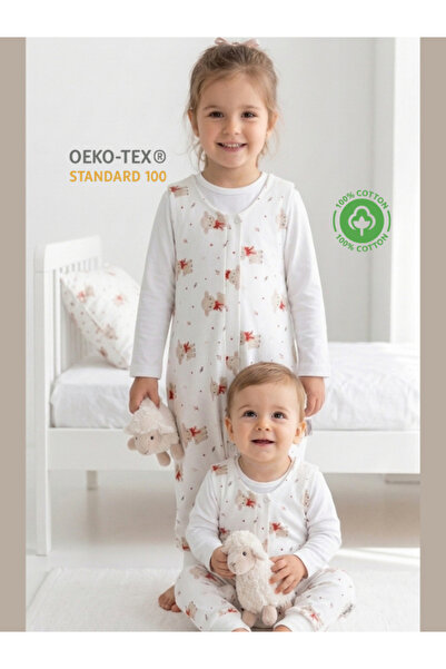 Las Vivas Kids Kışlık Pamuklu Pazen Uyku Tulumu , 1 Tog Organik Çocuk Ve Bebe...