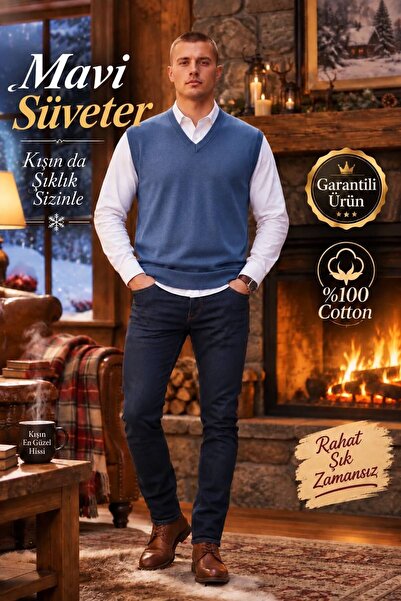 Aycan Fourmen Comfortable Fit Sweater over Shirt