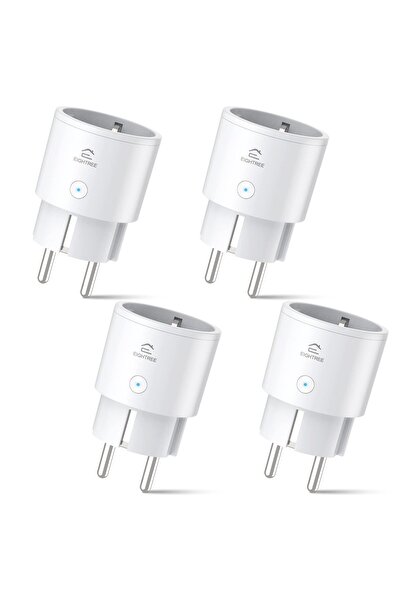 EIGHTREE Έξυπνη πρίζα WiFi, EIGHTREE, πακέτο 4 τεμαχίων, μέτρηση κατανάλωσης,...