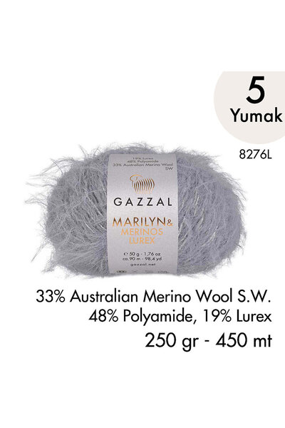 Gazzal Μέριλιν & Μερινός Λούρεξ 8276 L- 5 γιορτάσεις 250 γρ.