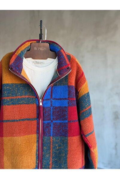 By Pakize Ekose Desen Peluş Teddy Ceket