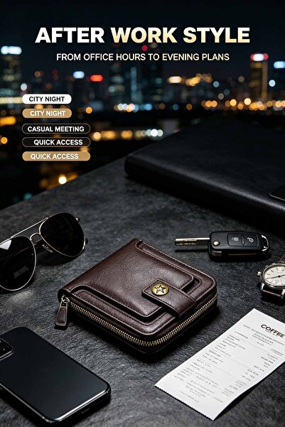 Elite Foot Hub Men's Leather Wallet Full Zipper Saudi Arabian Made |   Multip...